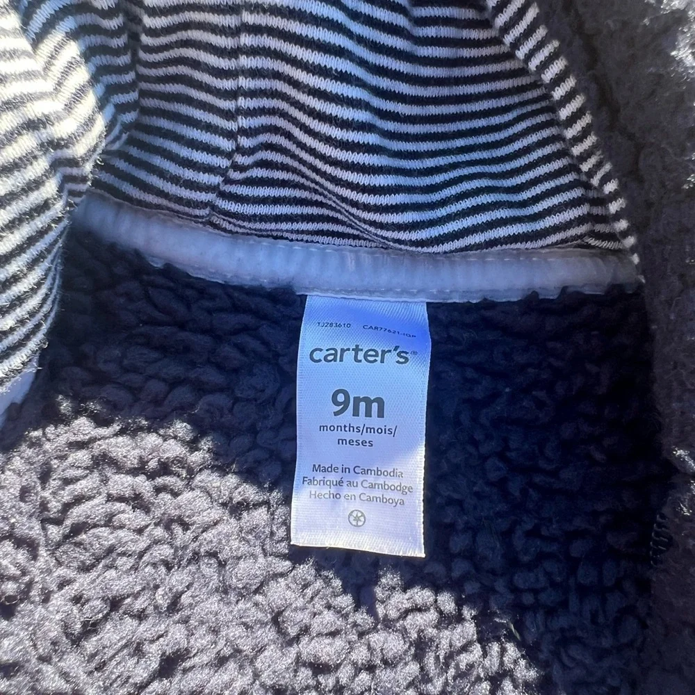 Carter's Black Fleece Kids Footie